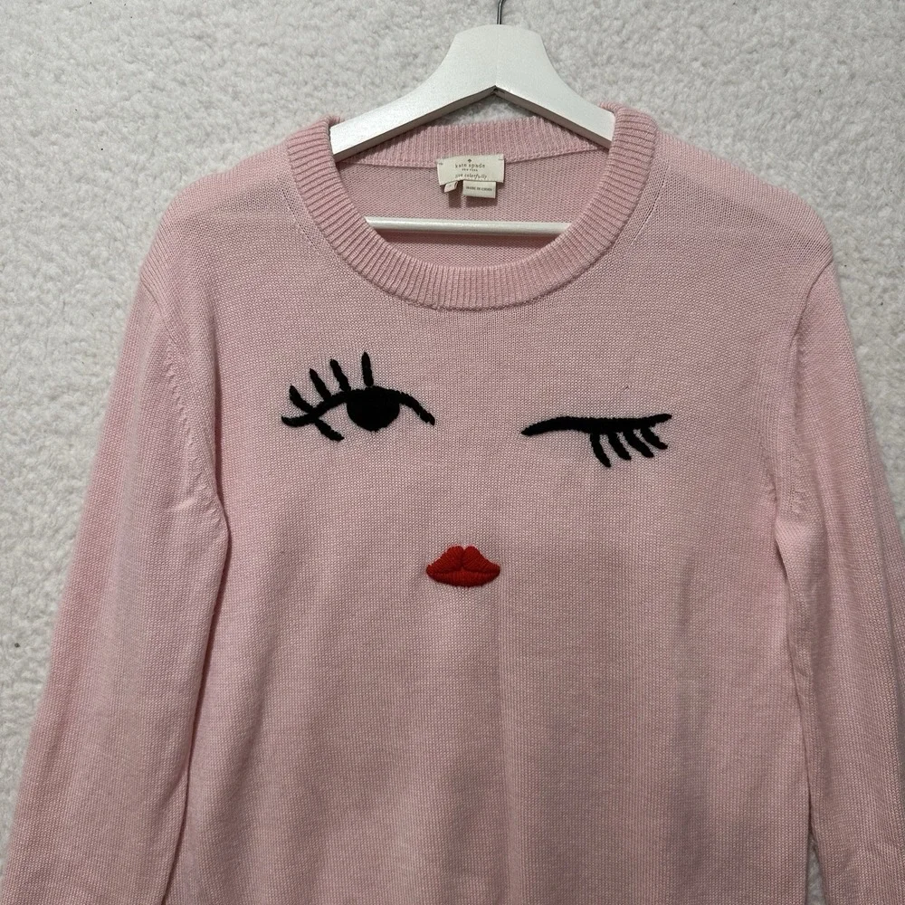 KATE SPADE New York WINKING EYE Sweater TUTU‎ PINK Size Small